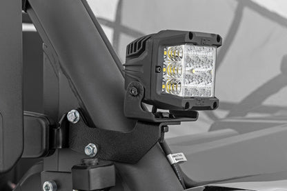 LED Light Kit | Cage Mount | 2" Black Pair | Amber DRL | CFMOTO UFORCE 1000 