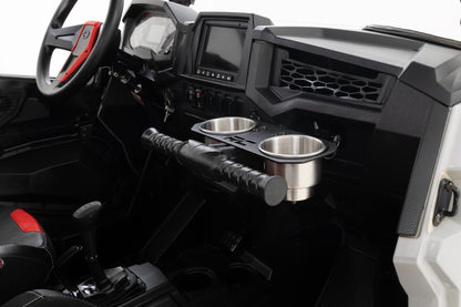 Passenger Grip Handle Dual Cup Holder | Polaris RZR Turbo R 4 