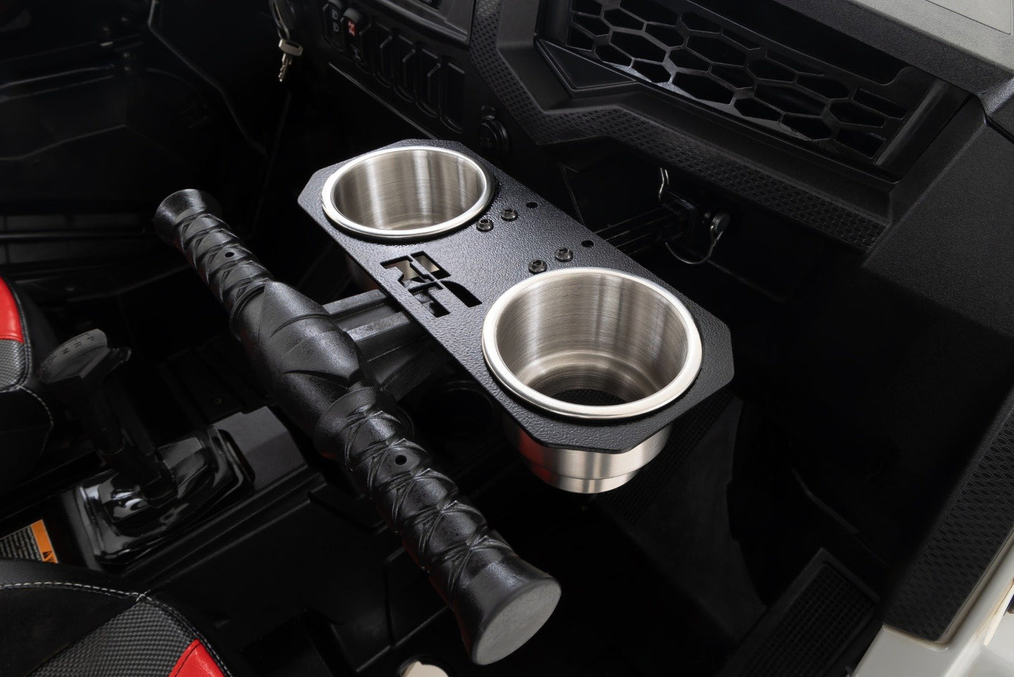 Passenger Grip Handle Dual Cup Holder | Polaris RZR Turbo R 4 