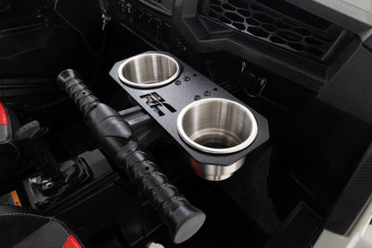 Passenger Grip Handle Dual Cup Holder | Polaris RZR Turbo R 4 
