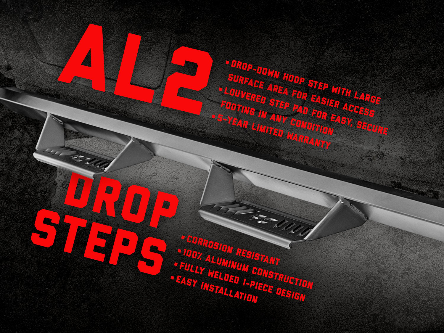 AL2 Drop Steps | Jeep Gladiator JT 4WD (2020-2023)