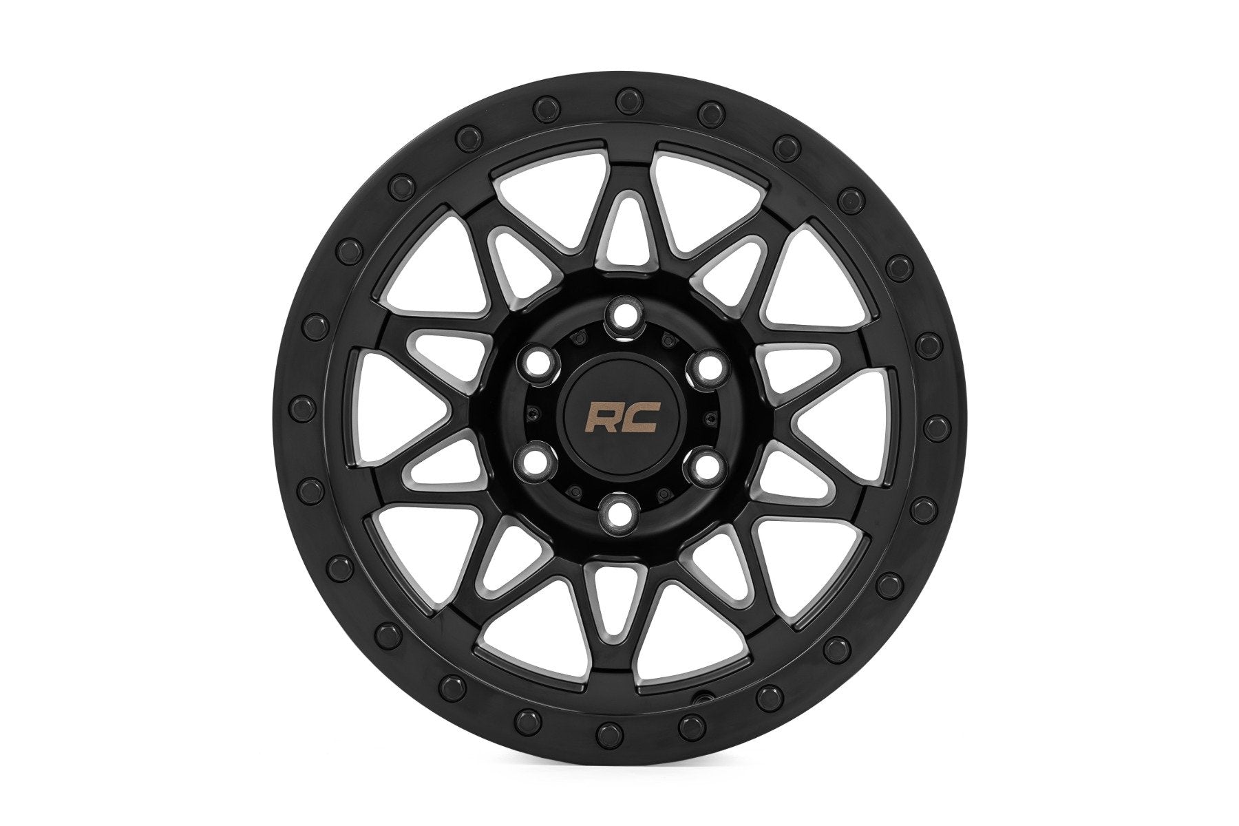 Rough Country 78 Series Wheel | Simulated Beadlock | Black | 18x9 | 6x5.5 | +0mm