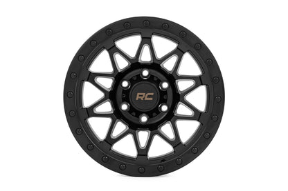 Rough Country 78 Series Wheel | Simulated Beadlock | Black | 17x8.5 | 6x5.5 | +0mm