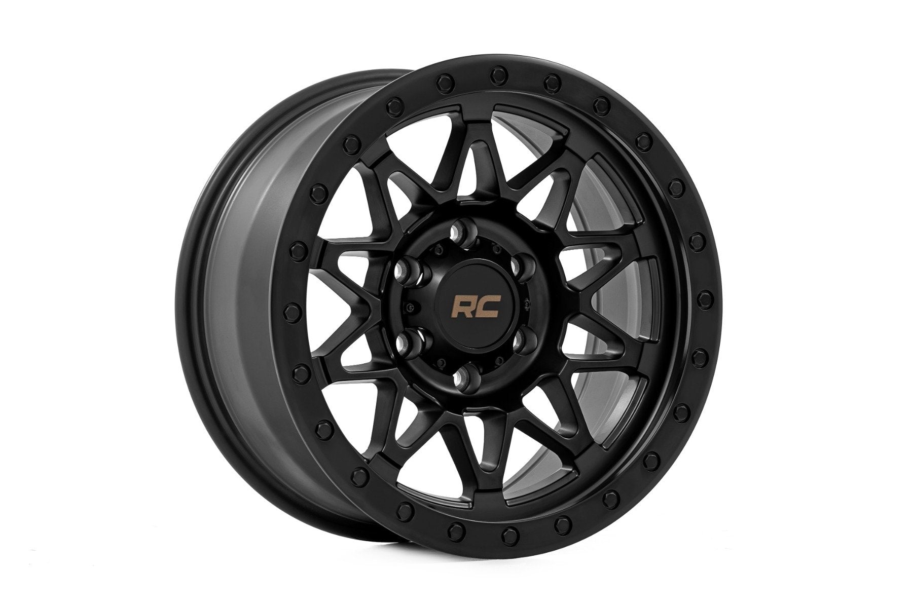 Rough Country 78 Series Wheel | Simulated Beadlock | Black | 17x8.5 | 5x4.5 | +0mm