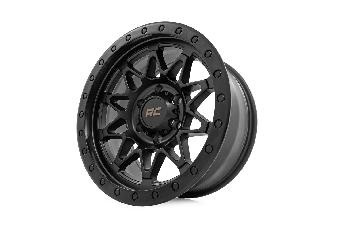 Rough Country 78 Series Wheel | Simulated Beadlock | Black | 17x8.5 | 6x5.5 | +0mm