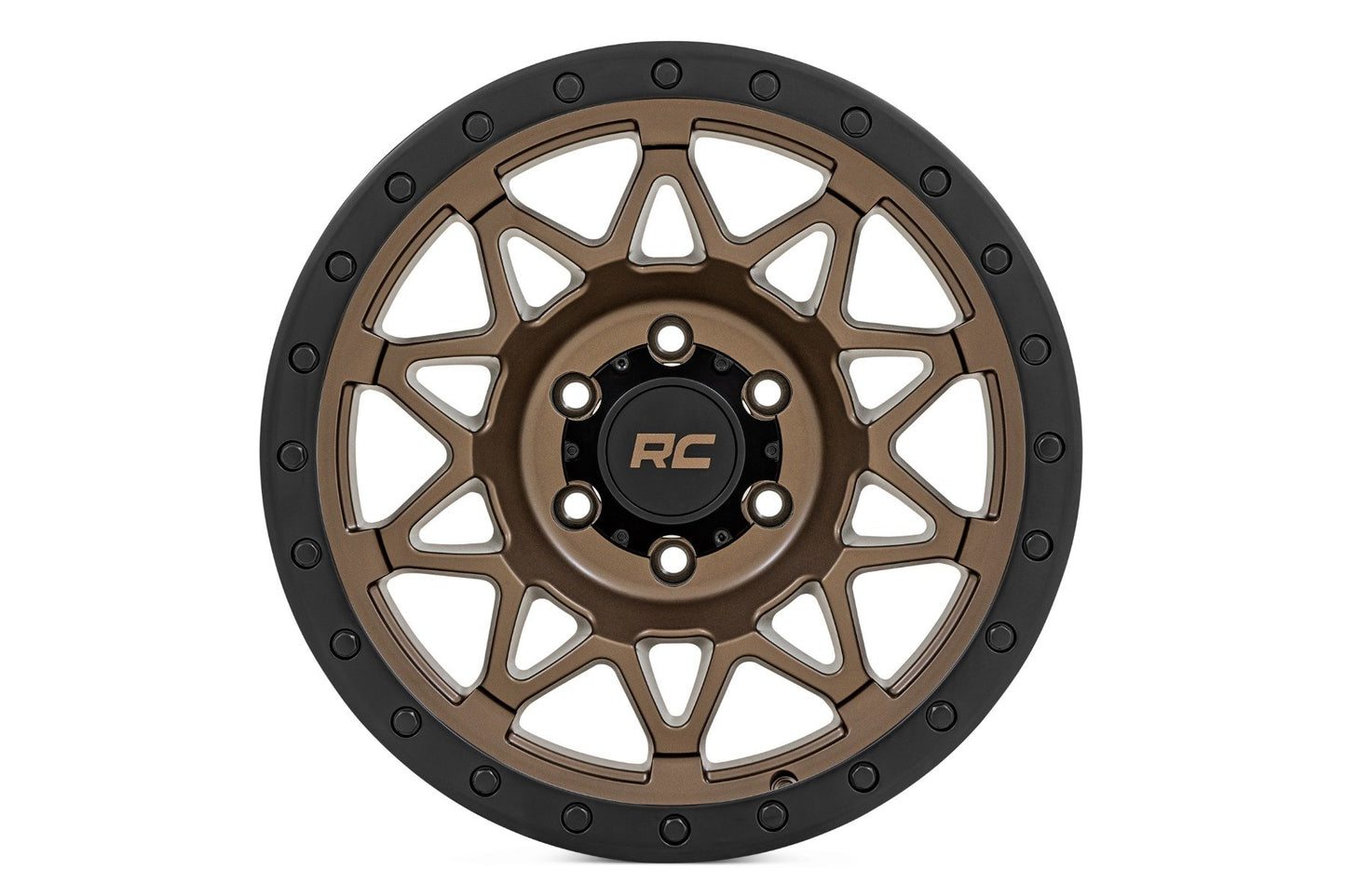 Rough Country 78 Series Wheel | Simulated Beadlock | Bronze/Black | 18x9 | 6x5.5 | -12mm