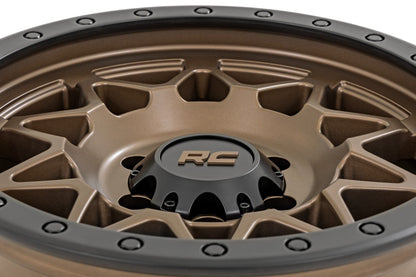 Rough Country 78 Series Wheel | Simulated Beadlock | Bronze/Black | 18x9 | 8x180 | 0mm