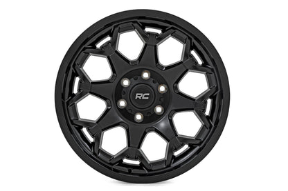 Rough Country 80 Series Wheel | One-Piece | Semi Gloss Black | 20x9 | 6x5.5 |-12mm