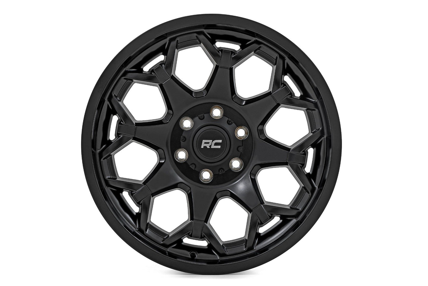 Rough Country 80 Series Wheel | One-Piece | Semi Gloss Black | 20x10 | 5x5 | -19mm