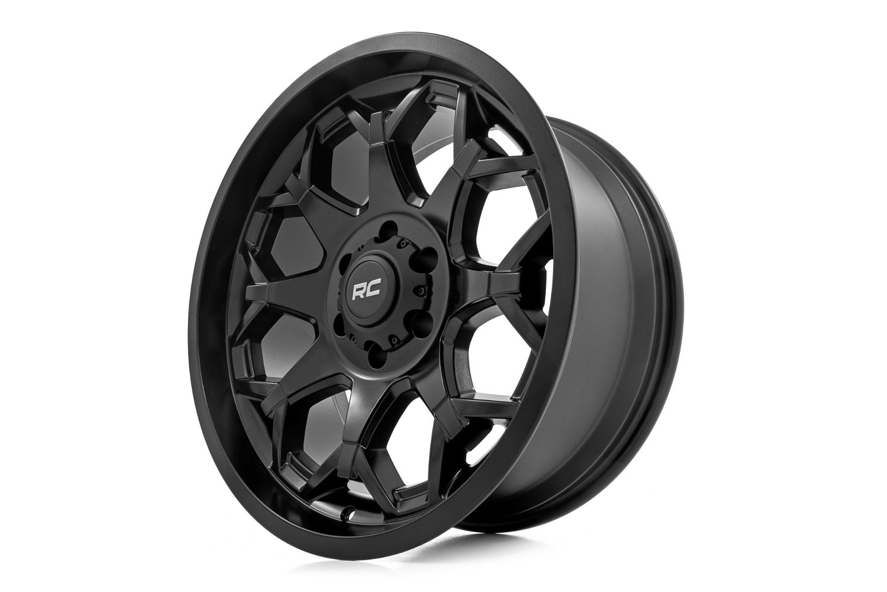 Rough Country 80 Series Wheel | One-Piece | Semi Gloss Black | 20x9 | 6x5.5 |-12mm