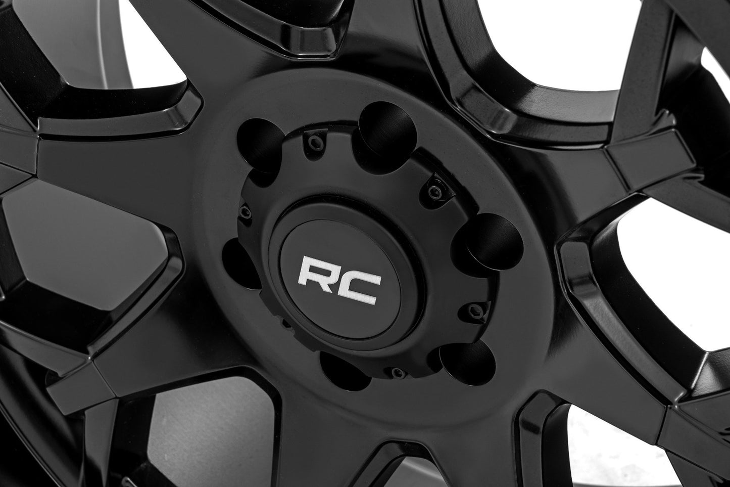 Rough Country 80 Series Wheel | One-Piece | Semi Gloss Black | 20x9 | 6x5.5 |-12mm