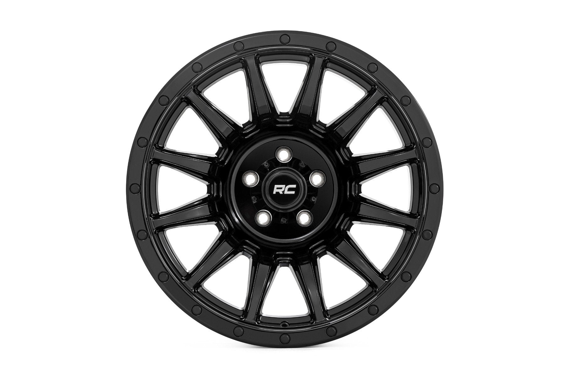 Rough Country 90 Series Wheel | One-Piece | Gloss Black | 20x9 | 6x5.5 | -12mm