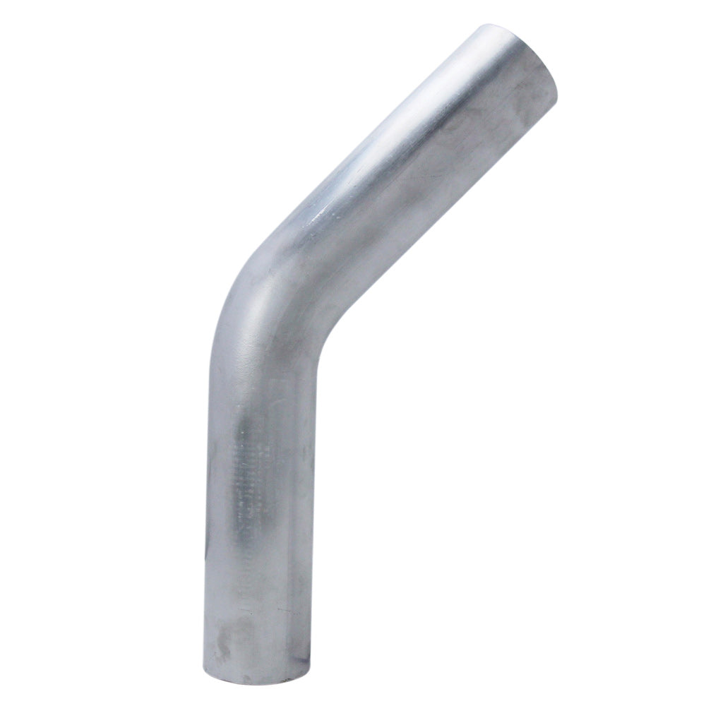 HPS 3 inch OD 45 Degree Bend 6061 Aluminum Elbow 16 Gauge w/ 4-3/4 inch CLR