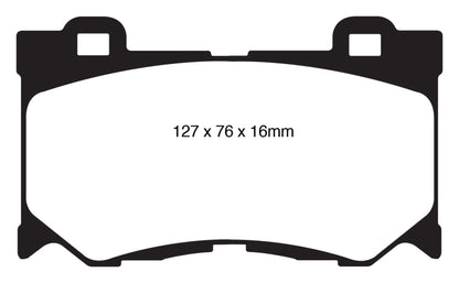 EBC 08-13 Infiniti FX50 5.0 Yellowstuff Front Brake Pads