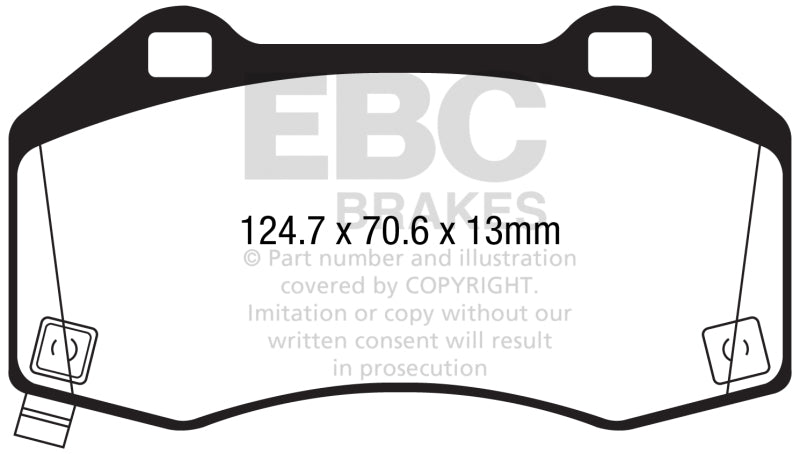 EBC 2016+ Mazda Miata MX-5 / 17-20 Fiat 124 Spider Abarth Yellowstuff Front Brake Pads