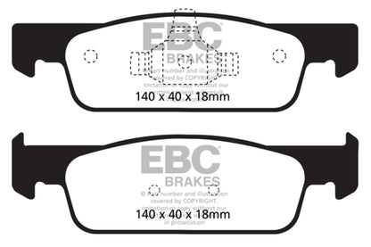 EBC 2016-2017 Smart Fortwo 0.9L Turbo Greenstuff Front Brake Pads