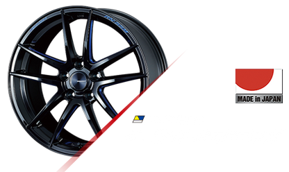 Weds WedsSport RN-55M Wheel 18x8 5x114.3 35mm Black Blue Machining