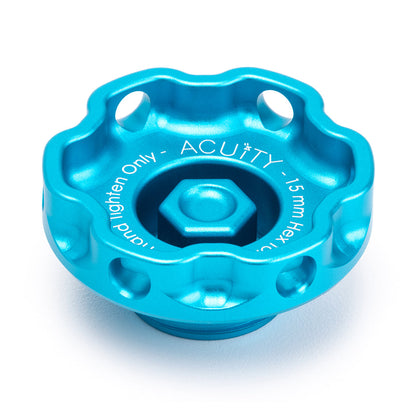 ACUITY Instruments Podium Oil Cap in Satin Teal for Hondas/Acuras