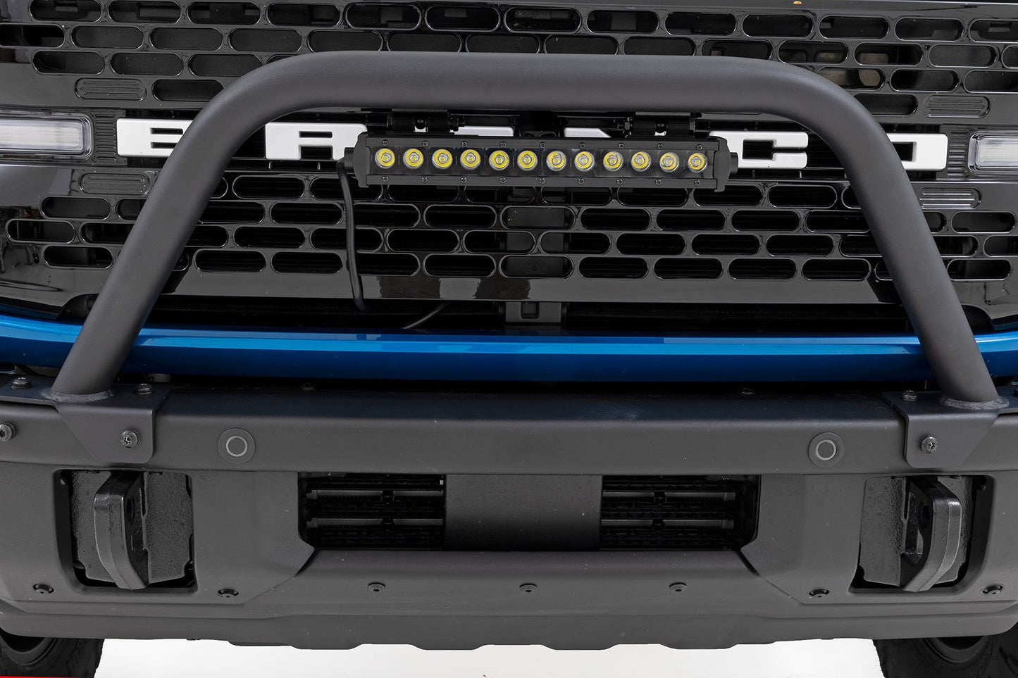 Safari Bar | 12" LED Light Bar | Black | DRL | Single Row | OE Modular Steel | Ford Bronco (21-24)