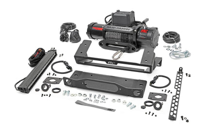 High Winch Mount | All Models | 12000S | 20 Inch Black Single Row LED | Ford Bronco (21-24)