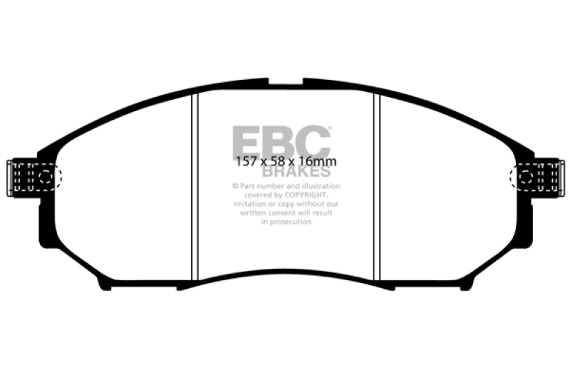 EBC 08-13 Infiniti EX35 3.5 Redstuff Front Brake Pads