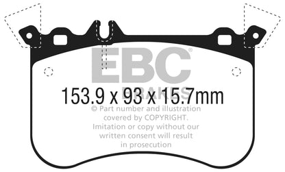 EBC 14-18 Mercedes CLA45 AMG w/13.8in Front Rotors Yellowstuff Front Brake Pads