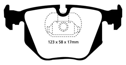 EBC 01-07 BMW M3 3.2 (E46) Yellowstuff Rear Brake Pads