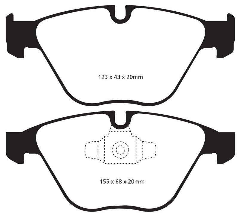 EBC 13+ BMW X1 2.0 Turbo (28i) Yellowstuff Front Brake Pads