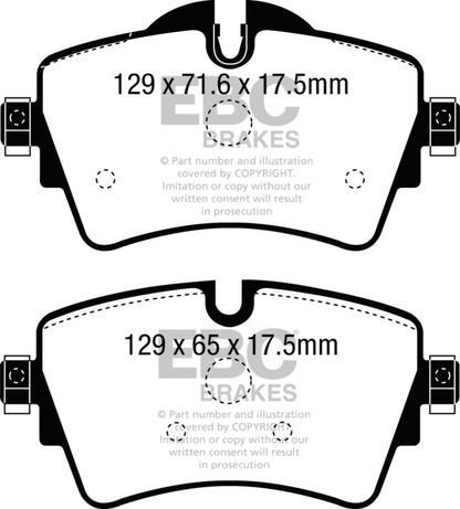 EBC 14+ Mini Hardtop 2.0 Turbo Cooper S Greenstuff Front Brake Pads