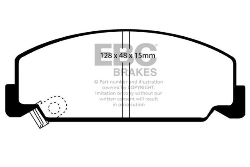 EBC 93-95 Honda Civic Coupe 1.5 DX Yellowstuff Front Brake Pads