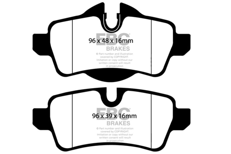 EBC 07-14 Mini Hardtop 1.6 Greenstuff Rear Brake Pads