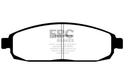 EBC 05-10 Jeep Commander 3.7 Greenstuff Front Brake Pads