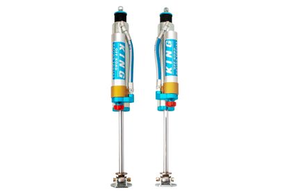 King Shocks 97-06 Jeep Wrangler TJ Front 2.5 Dia Piggy Hose Res Shock 3-5in Lift w/Adjuster (Pair)