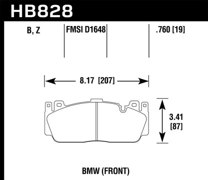 Hawk 12-17 BMW M6 / 14-17 BMW M6 Gran Coupe / 13-16 BMW M5 HPS 5.0 Front Brake Pads