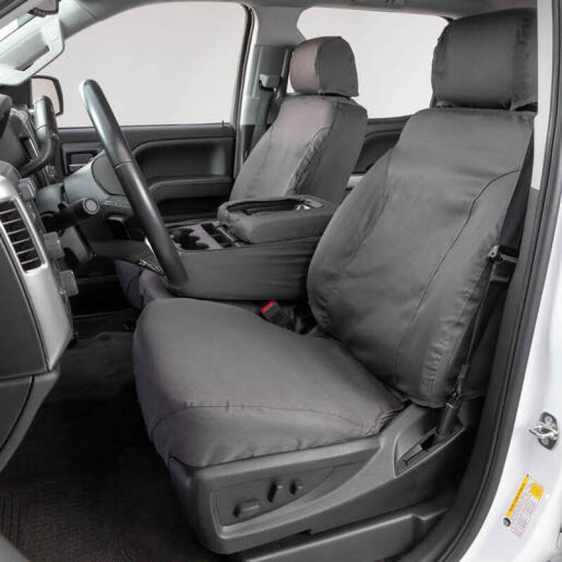 Covercraft 16-20 Ford Transit Polycotton SeatSaver Custom Front Row Seat Covers - Grey