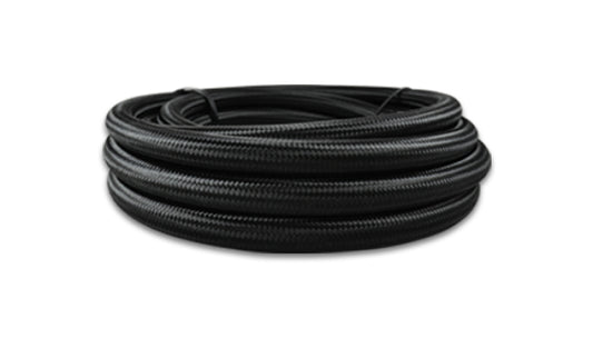 Vibrant -12AN x 20 ft. Nylon Braided Flex Hose with PTFE Liner - Black