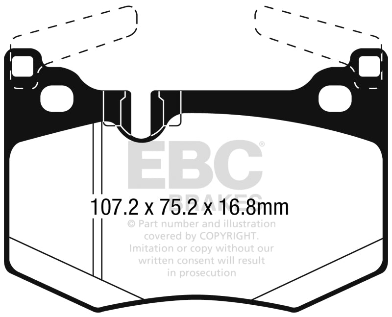 EBC 15-17 Lexus RC F / 16-18 Lexus GS F Yellowstuff Rear Brake Pads