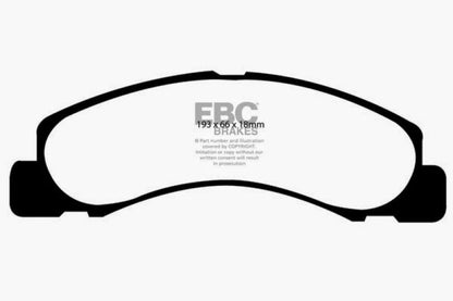 EBC 00-02 Ford Excursion 5.4 2WD Greenstuff Front Brake Pads