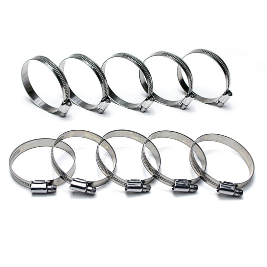 HPS Stainless Steel Embossed Hose Clamps Size 12 10pcs Pack 7/8 inch - 1-1/4 inch 22mm-32mm
