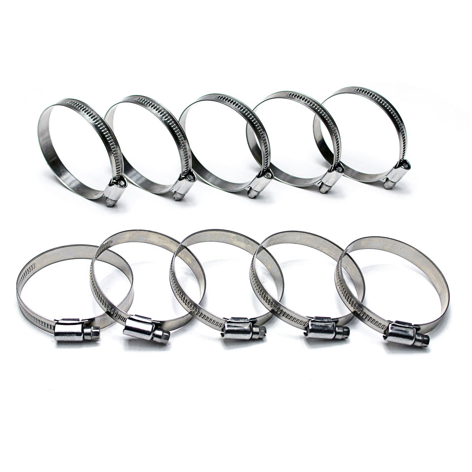 HPS Stainless Steel Embossed Hose Clamps Size 12 10pcs Pack 7/8 inch - 1-1/4 inch 22mm-32mm