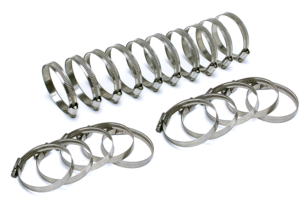 HPS Stainless Steel Embossed Hose Clamps Size 16 20pcs Pack 1-1/16 inch - 1-1/2 inch 26mm-38mm