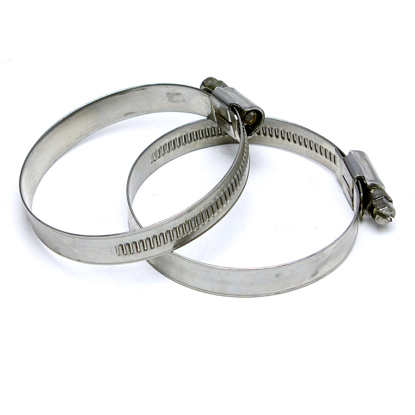 HPS Stainless Steel Embossed Hose Clamps Size 28 2pcs Pack 1-9/16 inch - 2-1/4 inch 40mm-57mm