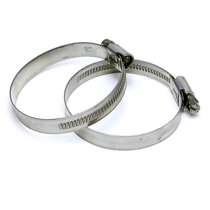 HPS Stainless Steel Embossed Hose Clamps Size 28 2pcs Pack 1-9/16 inch - 2-1/4 inch 40mm-57mm