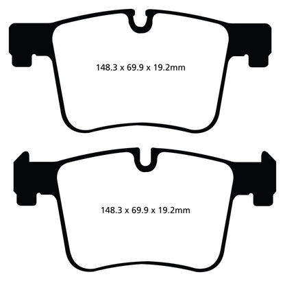 EBC 11+ BMW X3 2.0 Turbo (F25) Yellowstuff Front Brake Pads