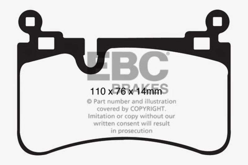 EBC 08-13 Mercedes-Benz C63 AMG (W204) 6.2 Redstuff Rear Brake Pads