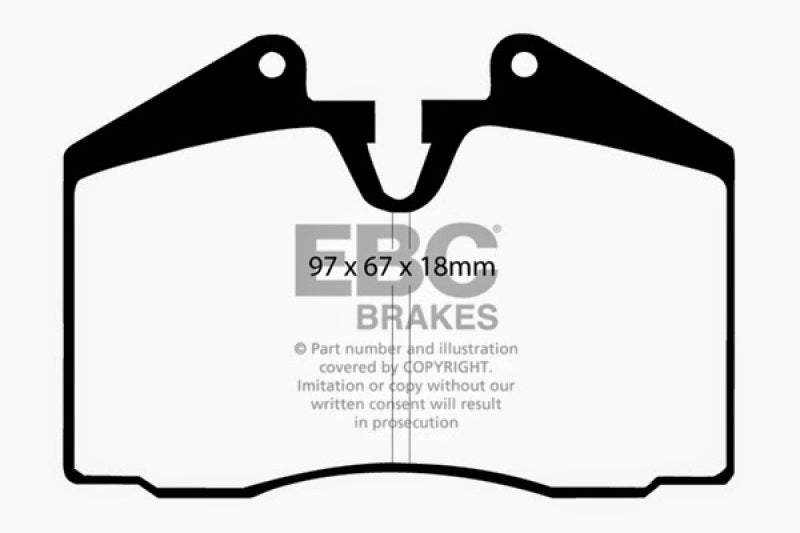 EBC 89-95 Ferrari 348 3.4 Redstuff Front/Rear Brake Pads (Axle Set Only)