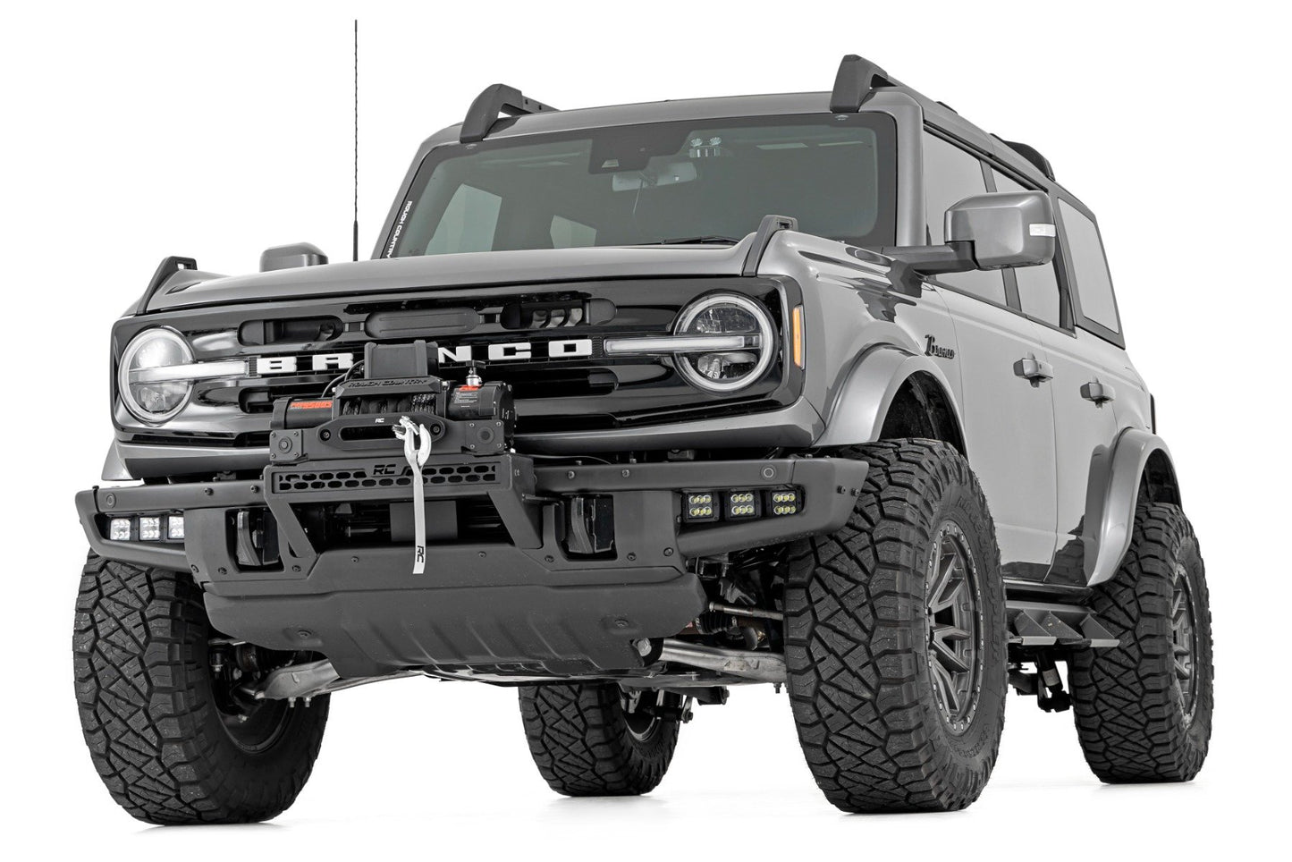 High Winch Mount | All Models | 12000S | 20 Inch Black Single Row LED | Ford Bronco (21-24)