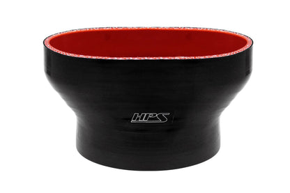 HPS Oval to Round Silicone Reducer Coupler Hose for Ford 60mm Throttle Body M-9926-MSVT to 3-1/2 inch Tubing Black
