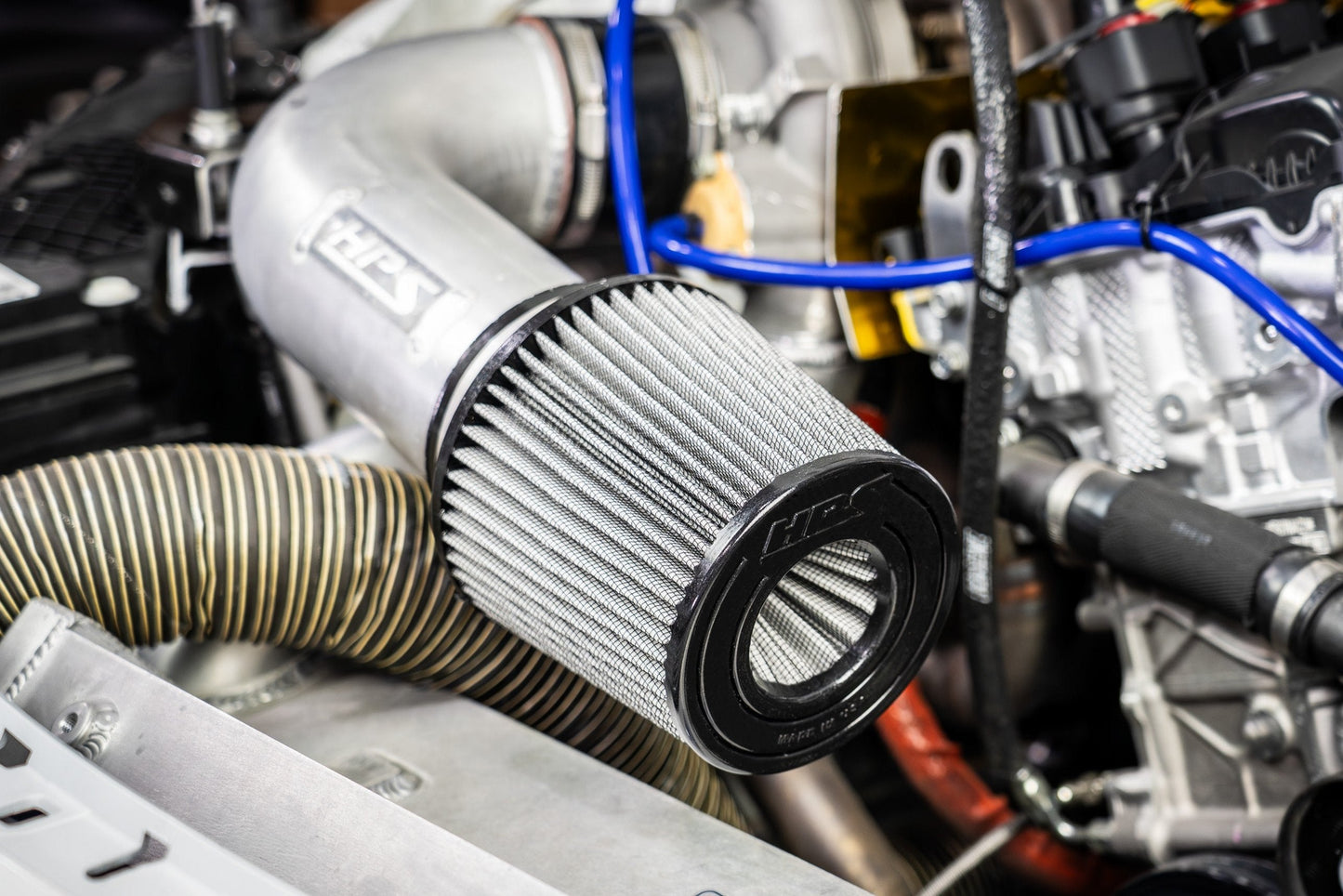 HPS Performance 4" Open Top Dual Cone Air Filter, 6.75" Length, HPS-4344