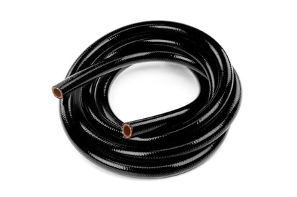 HPS 1-1/8 inch 28mm ID High Temperature Reinforced Silicone Heater Hose Tubing 10 Feet Roll Black